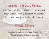 Hazelnut Coffee Scented Large Wax Melt