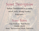 Indian Sandalwood Scented Large Wax Melt